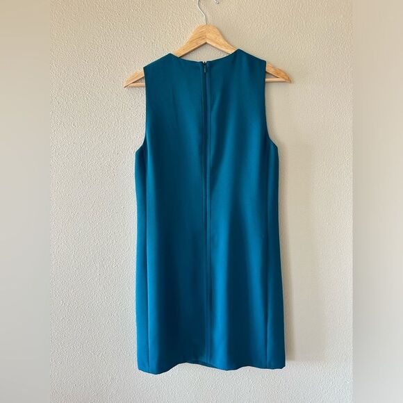 Vince Teal Mini Sheath Dress with Pockets Size 8 - Picture 4 of 7